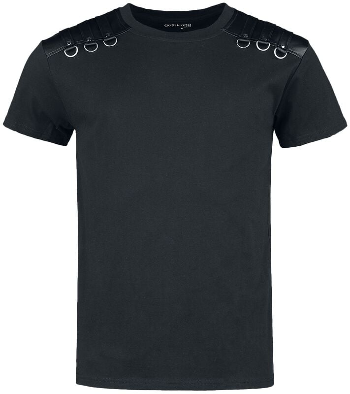 gothicana by emp "T-shirt with straps on shoulders" T-Shirt black by Gothicana by EMP