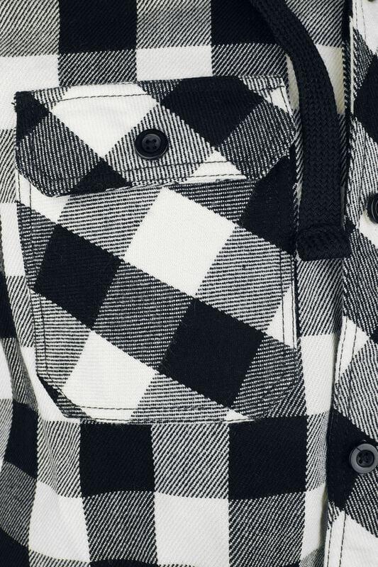 Gothicana By Emp "Take A Ride" Flanel Shirt Black-white By King Kerosin
