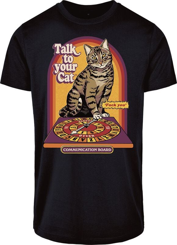 gothicana by emp "Talk To Your Cat" T-Shirt black by Steven Rhodes