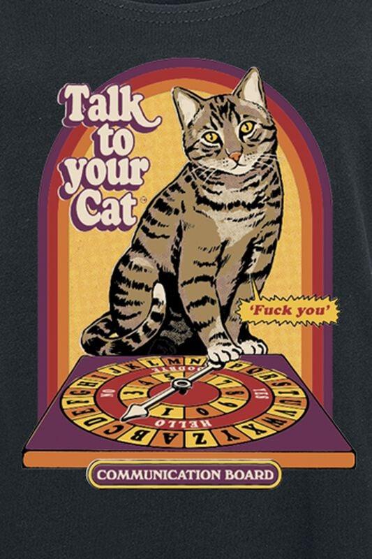 Gothicana By Emp "Talk To Your Cat" Top Black By Steven Rhodes