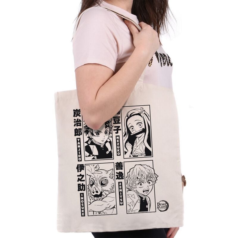 Gothicana By Emp "Tanjiro Nezuko Zenitsu & Inosuke" Fabric Bag Multicolour By Demon Slayer