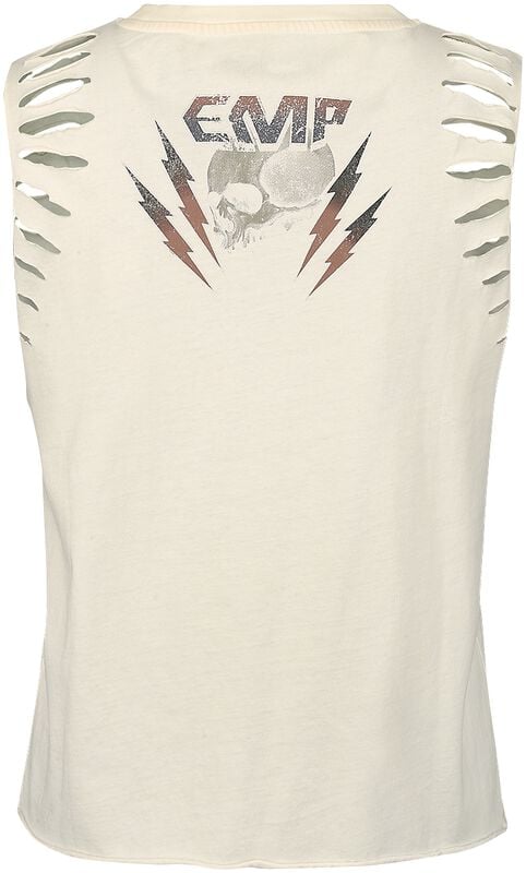 Gothicana By Emp "Tank Top With Vintage Print" Tanktop White By EMP Stage Collection