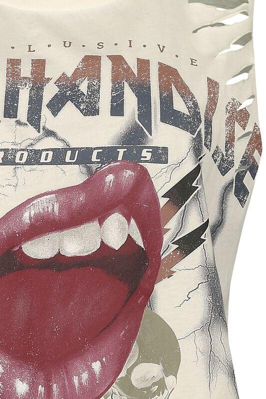 Gothicana By Emp "Tank Top With Vintage Print" Tanktop White By EMP Stage Collection