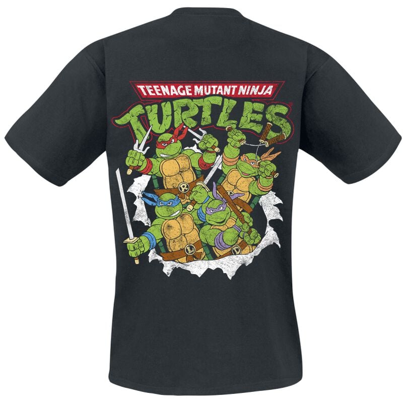 Gothicana By Emp "Teenage Mutant Ninja Turtles - 40th Anniversary - T-shirt" T-Shirt Black By Teenage Mutant Ninja Turtles