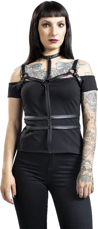 Gothicana By Emp "Tenebris Tribe Top" Top Black By KIHILIST By KILLSTAR