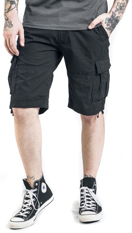 Gothicana By Emp "Terrance Short" Shorts Black By Vintage Industries