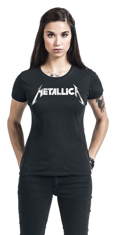 Gothicana By Emp "Textured Logo" T-Shirt Black By Metallica