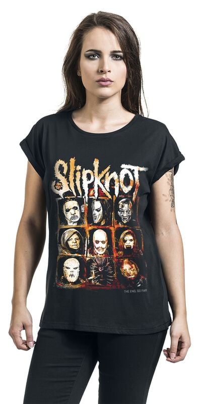 Gothicana By Emp "The End So Far Group Squares" T-Shirt Black By Slipknot