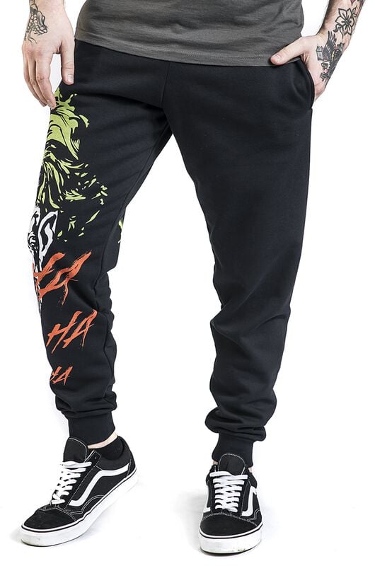 Gothicana By Emp "The Joker - Laughing" Tracksuit Trousers Black By Batman