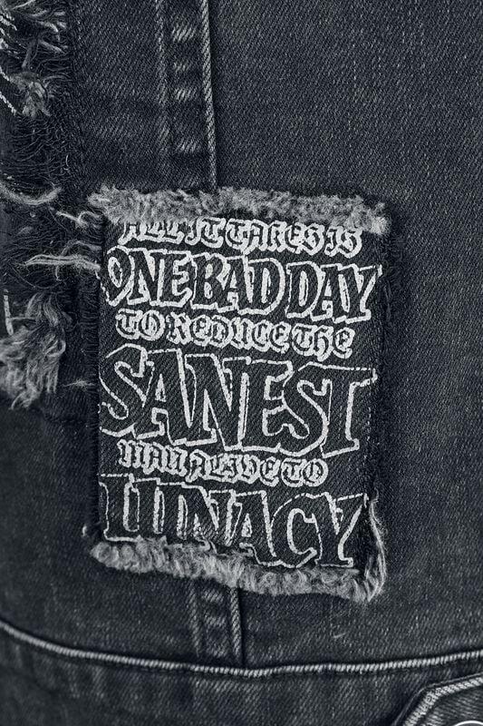 Gothicana By Emp "The Joker - The Clown - Prince Of Crime" Vest Black Denim By Batman