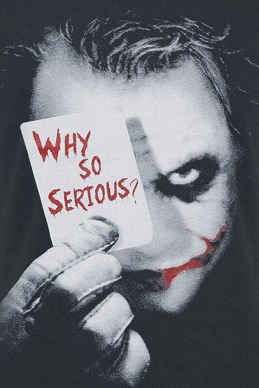 Gothicana By Emp "The Joker - Why So Serious?" T-Shirt Black By Batman