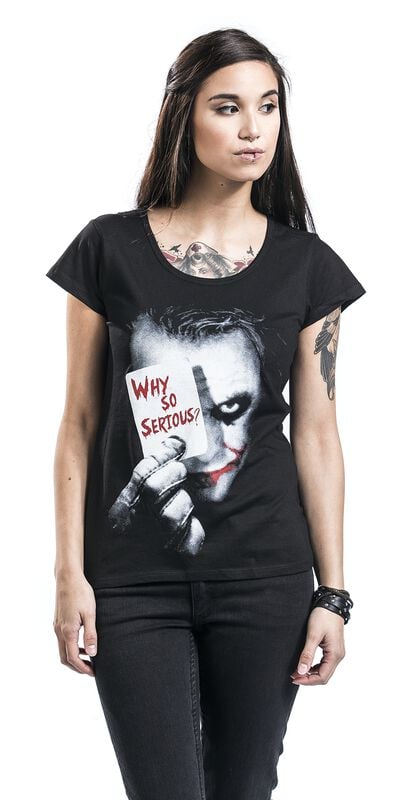 Gothicana By Emp "The Joker - Why So Serious?" T-Shirt Black By Batman