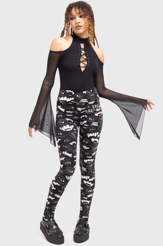Gothicana By Emp "The Lost Boys - Leggings" Leggings Black-white By Killstar
