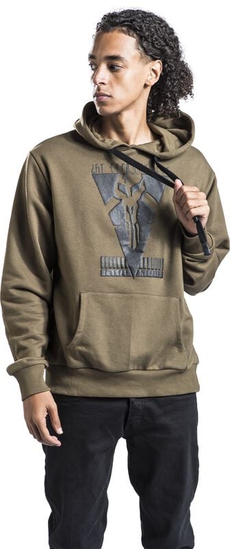 Gothicana By Emp "The Mandalorian - Bounty Hunter" Hoodie Green By Star Wars