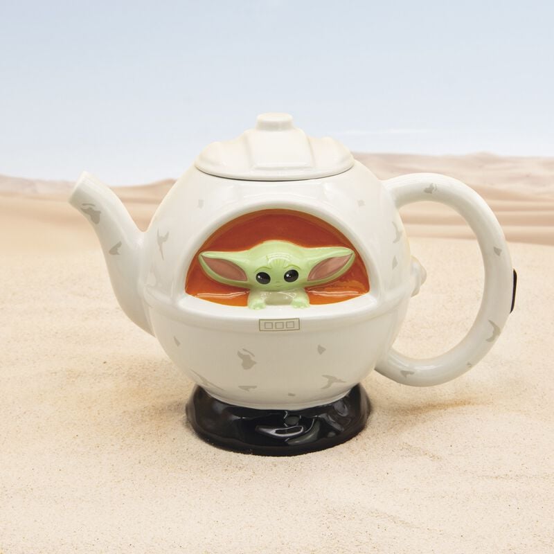 Gothicana By Emp "The Mandalorian - Grogu Spaceship Teapot" Teapot Multicolour By Star Wars