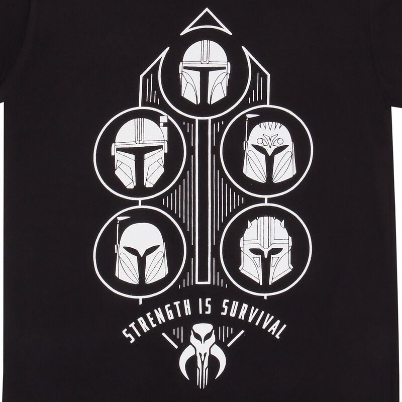 Gothicana By Emp "The Mandalorian - Strength Is Survival" T-Shirt Black By Star Wars