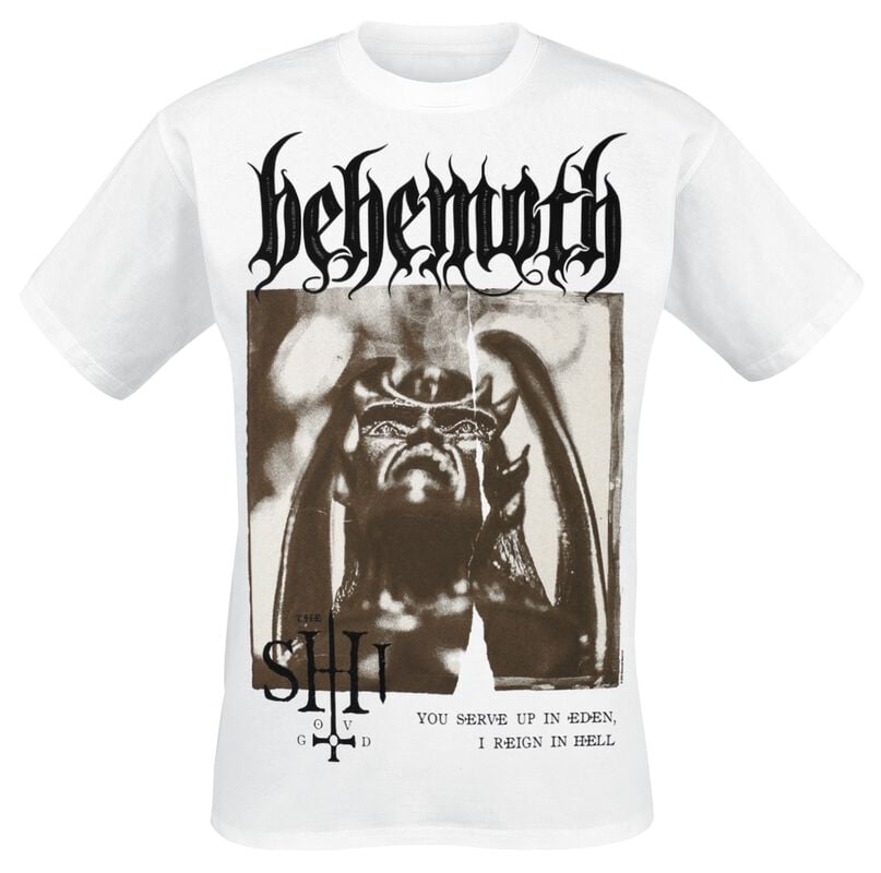 gothicana by emp "The Shit ov God - Sepia Parchment V2" T-Shirt white by Behemoth