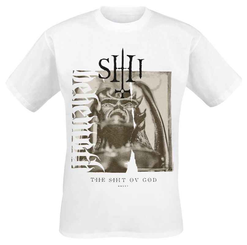 gothicana by emp "The Shit ov God - Sepia Parchment V4" T-Shirt white by Behemoth