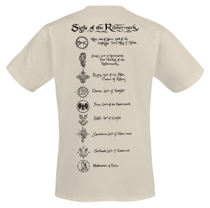 Gothicana By Emp "The War Of The Rohirrim - Sigils Of The Riddermark" T-Shirt Sand By The Lord Of The Rings