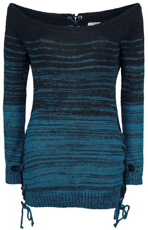 gothicana by emp "Thena Top" Knit jumper black-blue by Innocent