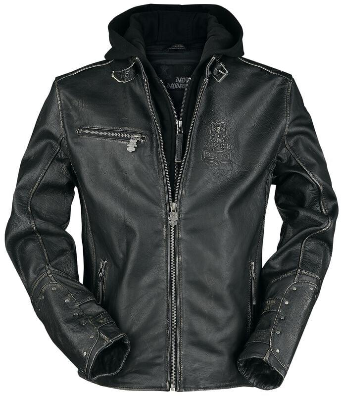 Gothicana By Emp "Thorhammer" Leather Jacket Black By Amon Amarth