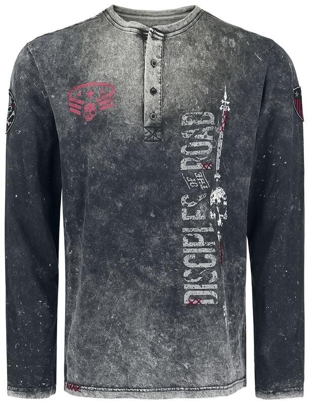 gothicana by emp "Through The Glass" Long-sleeve Shirt dark grey by Rock Rebel by EMP
