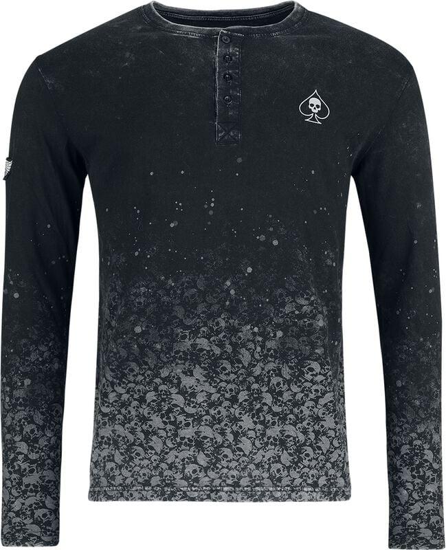 gothicana by emp "Through The Glass" Long-sleeve Shirt dark grey by Rock Rebel by EMP