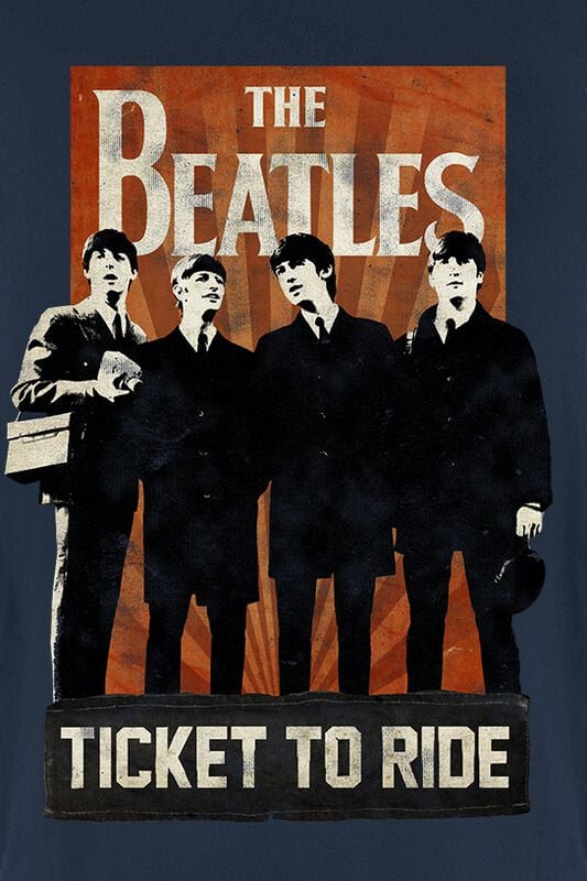 Gothicana By Emp "Ticket To Ride" T-Shirt Navy By The Beatles