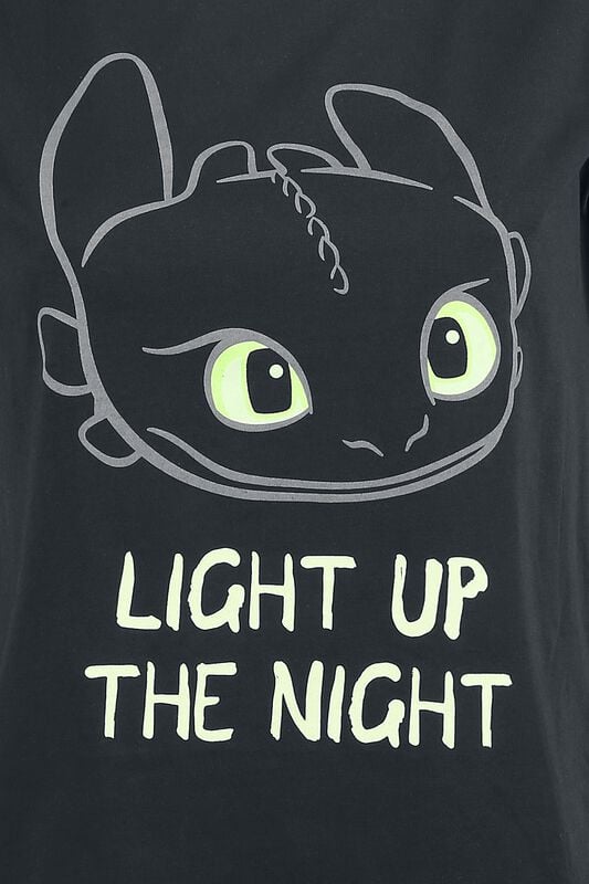 Gothicana By Emp "Toothless - Light Up" Pyjama Black By How To Train Your Dragon