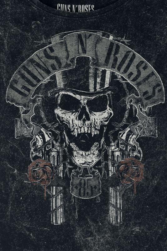 Gothicana By Emp "Top Hat" T-Shirt Black By Guns N' Roses