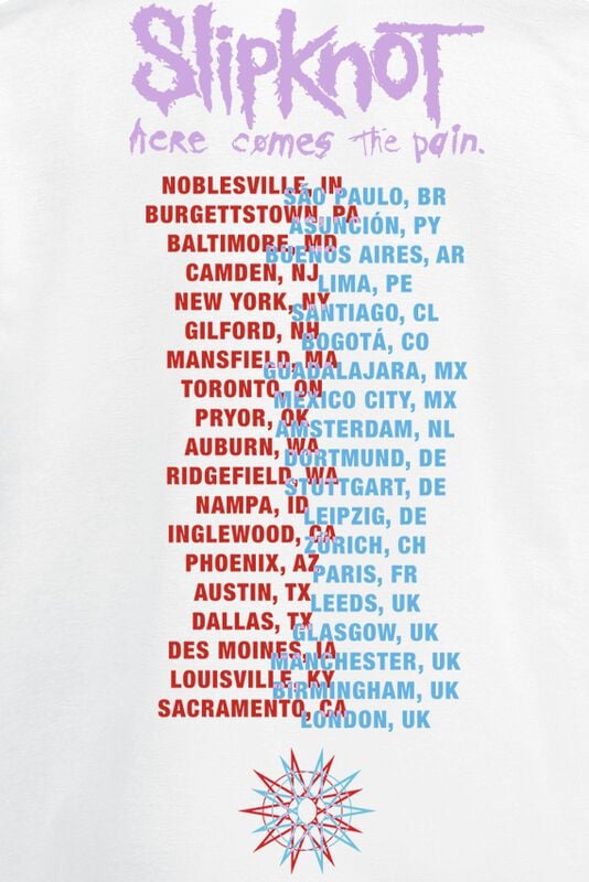 Gothicana By Emp "Tour 2024 Devil" T-Shirt White By Slipknot