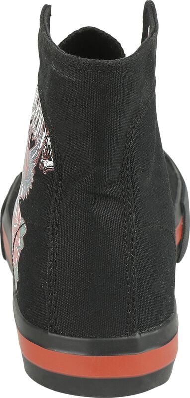 Gothicana By Emp "Trainers With Old School Print" Sneakers High Black By Rock Rebel By EMP