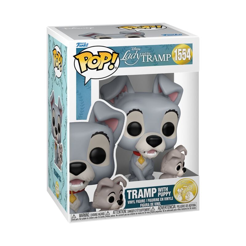 gothicana by emp "Tramp with Puppy Vinyl Figurine 1554" Funko Pop multicolour by Lady and the Tramp