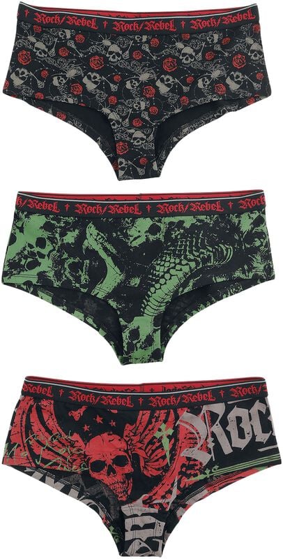 Gothicana By Emp "Trigger" Panty Black By Rock Rebel By EMP