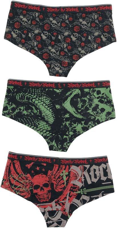 Gothicana By Emp "Trigger" Panty Black By Rock Rebel By EMP