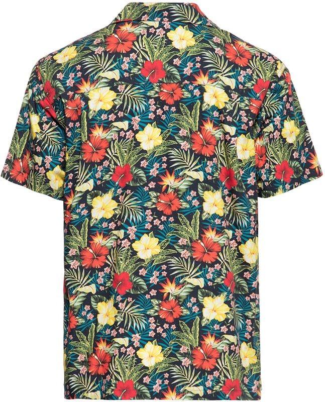 Gothicana By Emp "Tropical Hawaiian-style Shirt" Short-sleeved Shirt Black By King Kerosin