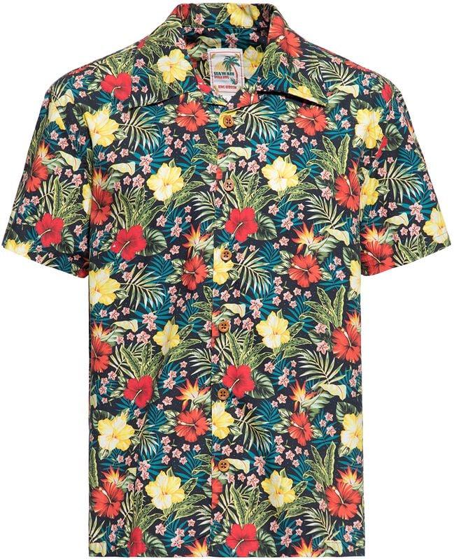 gothicana by emp "Tropical Hawaiian-style shirt" Short-sleeved Shirt black by King Kerosin