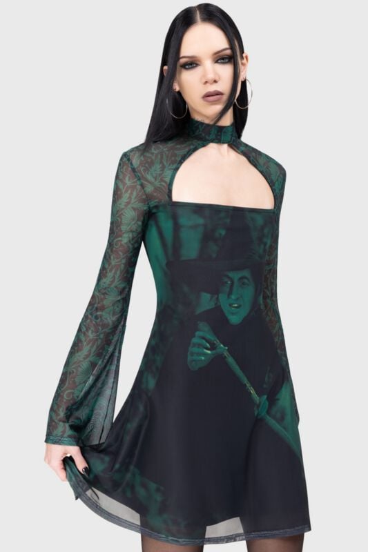 Gothicana By Emp "Truly Wicked - Mini Dress" Mini Dress Black-green By The Wizard Of Oz By Killstar
