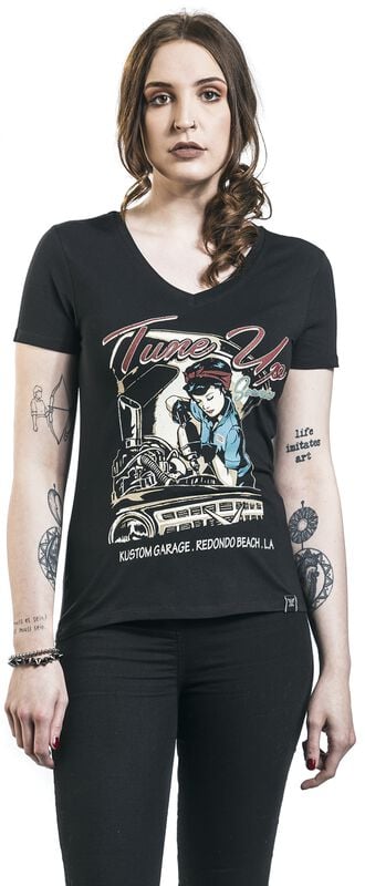 Gothicana By Emp "Tune Up" T-Shirt Black By Queen Kerosin