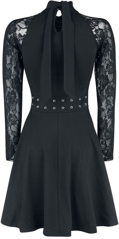 Gothicana By Emp "Turn Up Lace Dress" Midi Dress Black By Gothicana By EMP