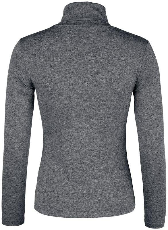 Gothicana By Emp "Turtleneck Shirt With EMP Print" Long-sleeve Shirt Mottled Grey By EMP Stage Collection