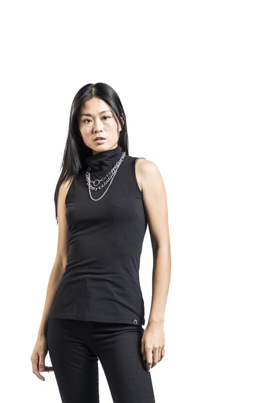 Gothicana By Emp "Turtleneck Top" Top Black By Black Premium By EMP