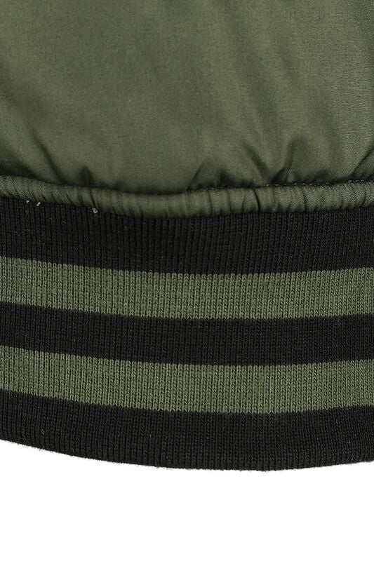 Gothicana By Emp "Two-tone Jacket In Olive/black" Varsity Jacket Olive-black By RED By EMP