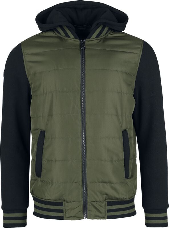gothicana by emp "Two-tone jacket in olive/black" Varsity Jacket olive-black by RED by EMP