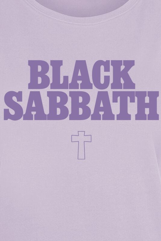Gothicana By Emp "Typo Cross" T-Shirt Lilac By Black Sabbath