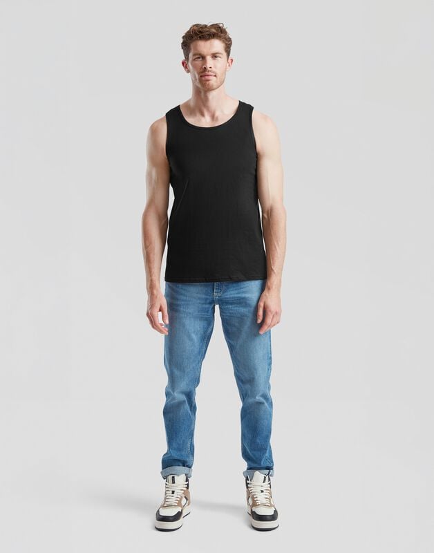 Gothicana By Emp "VALUEWEIGHT ATHLETIC VEST" Tanktop Black By Fruit Of The Loom