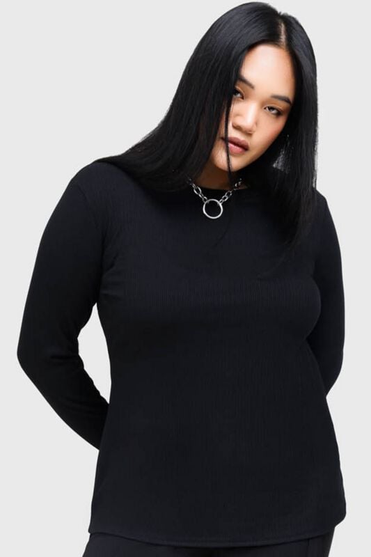 Gothicana By Emp "Veilsin Top" Long-sleeve Shirt Black By KIHILIST By KILLSTAR