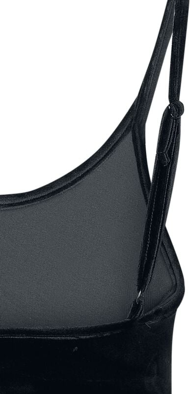 Gothicana By Emp "Velvet Crop Top" Top Black By Urban Classics