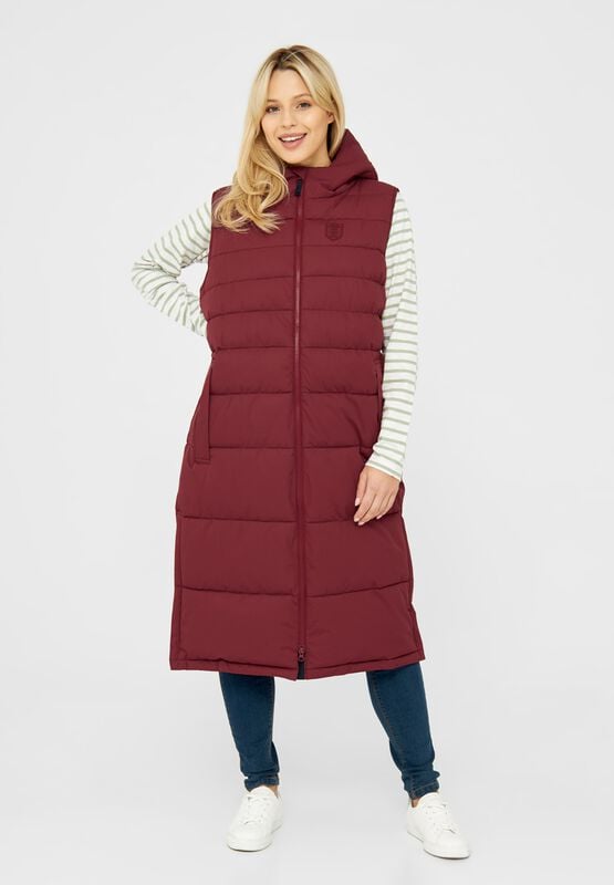 Gothicana By Emp "Vestholm Long" Vest Red By Derbe Hamburg