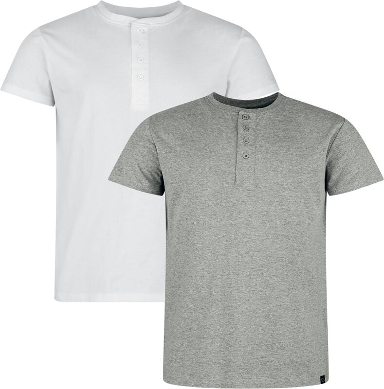 gothicana by emp "Vests (2-pack)" T-Shirt white-grey by RED by EMP